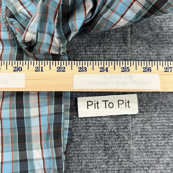 5.11 Tactical Single Flex Covert Snap Button Shirt Mens M Blue Plaid RAPIDraw - Picture 7 of 9